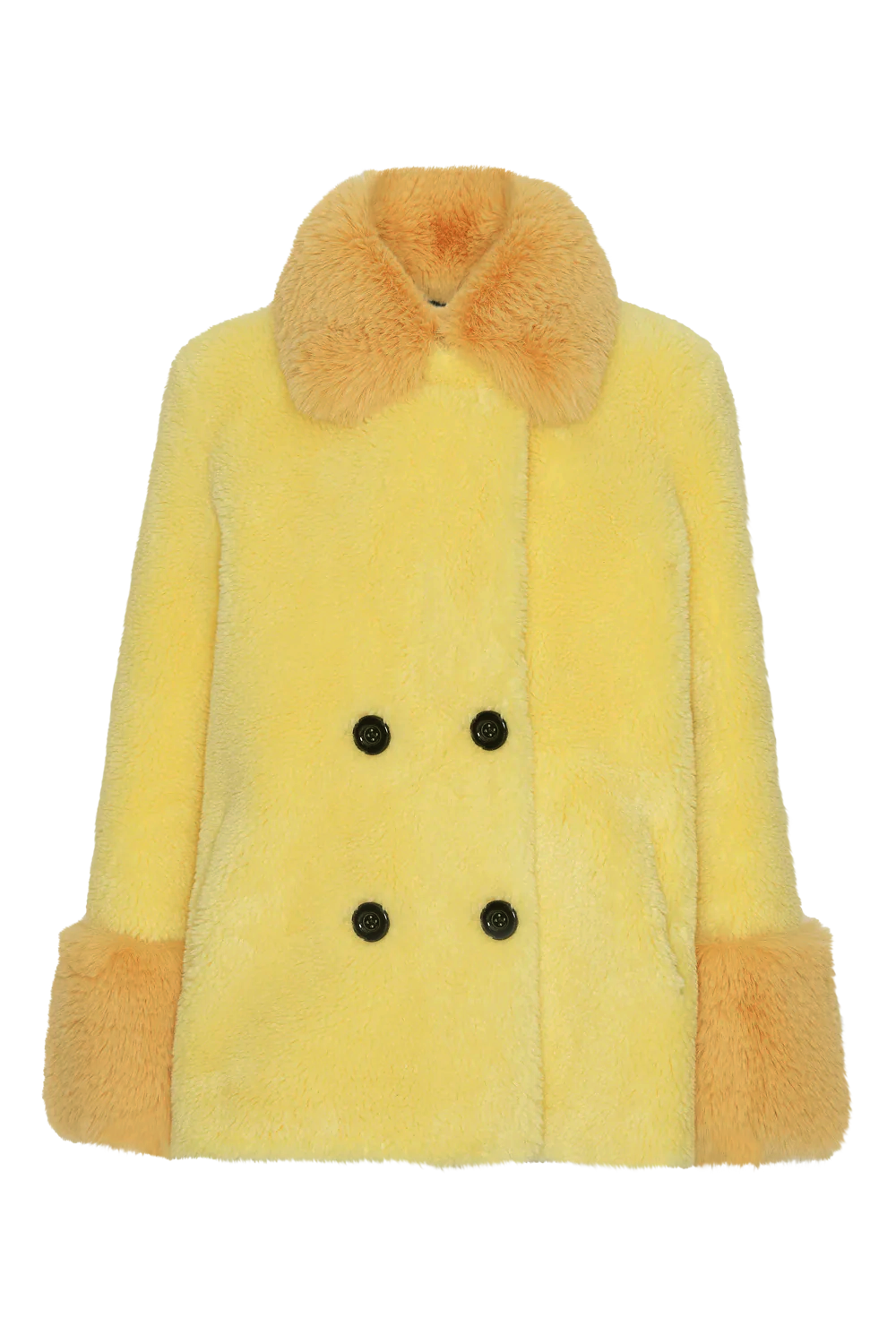 Fiona Short Wool Coat Yellow