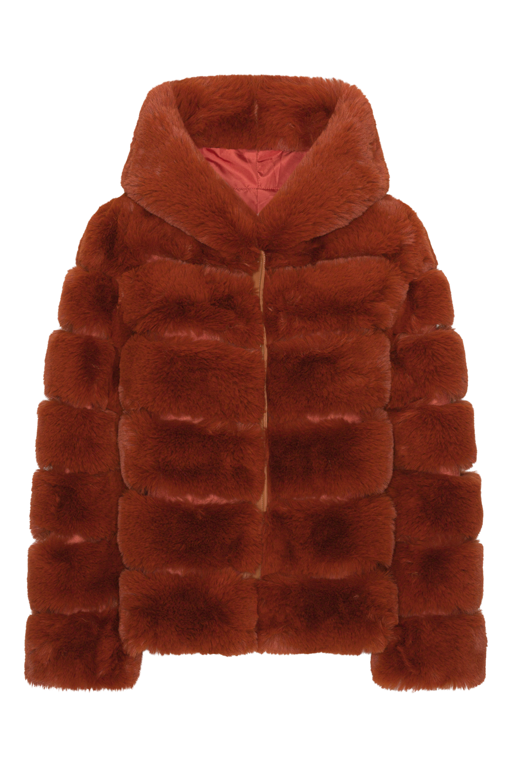 Blake Short Faux Fur Jacket Rust