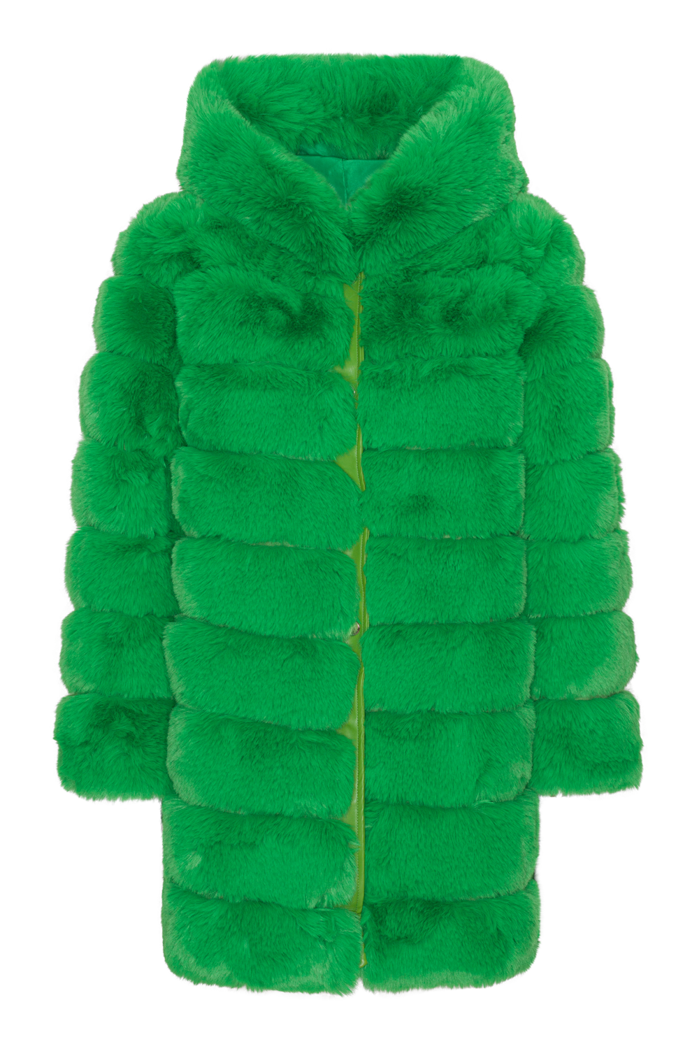 Blake Faux Fur Coat Long Emerald Green