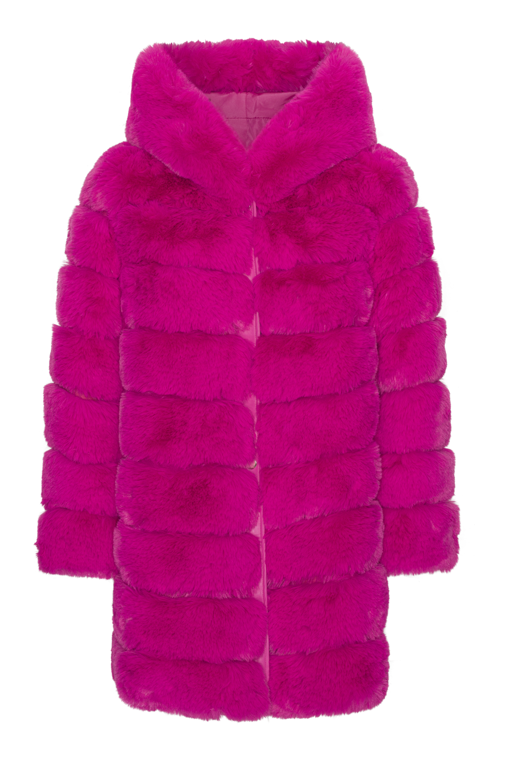 Blake Faux Fur Coat Long Neon Pink