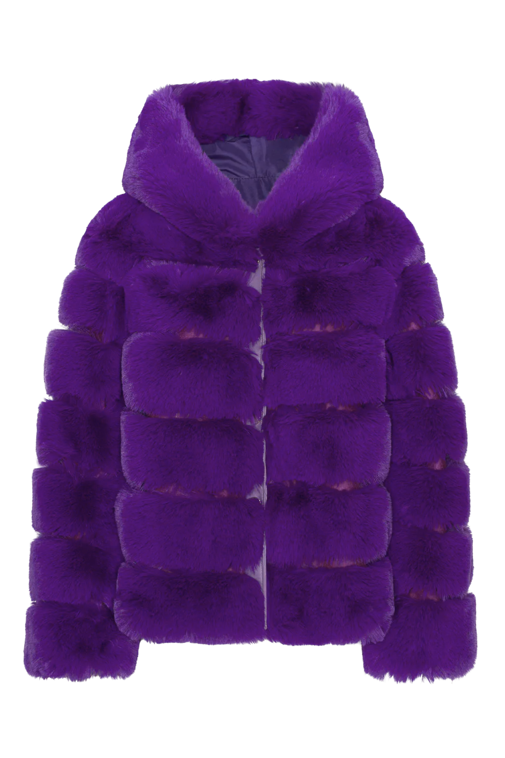 Blake Short Faux Fur Jacket Deep Purple