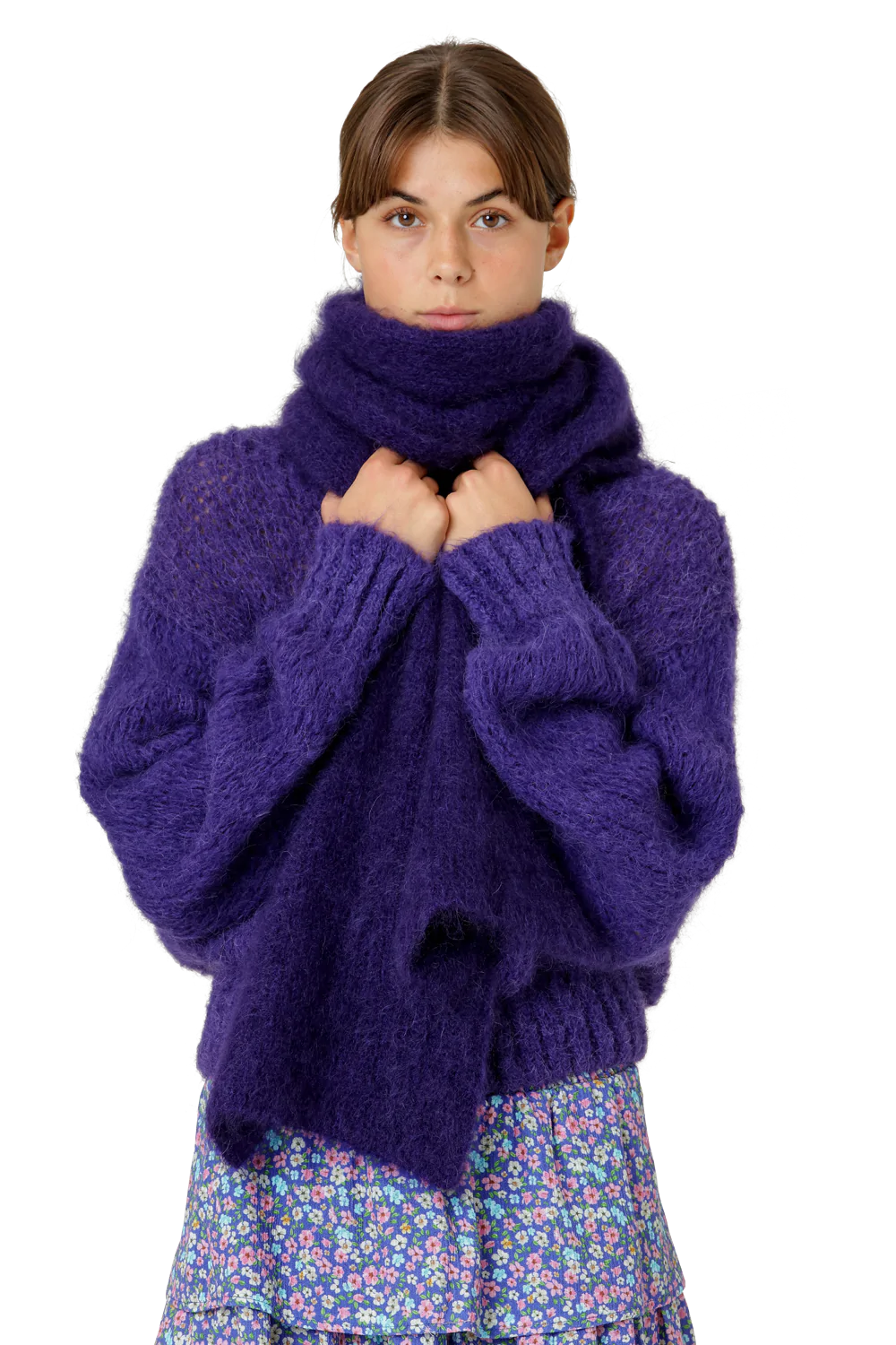 Leonnie Alpaca Pullover Dark Violet - Sample