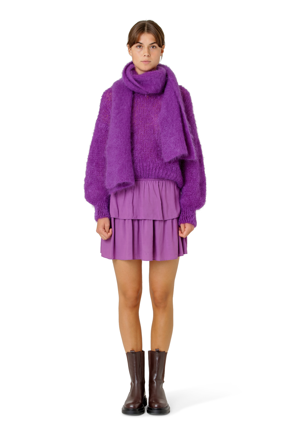 Sally Short Skirt Solid Lilac