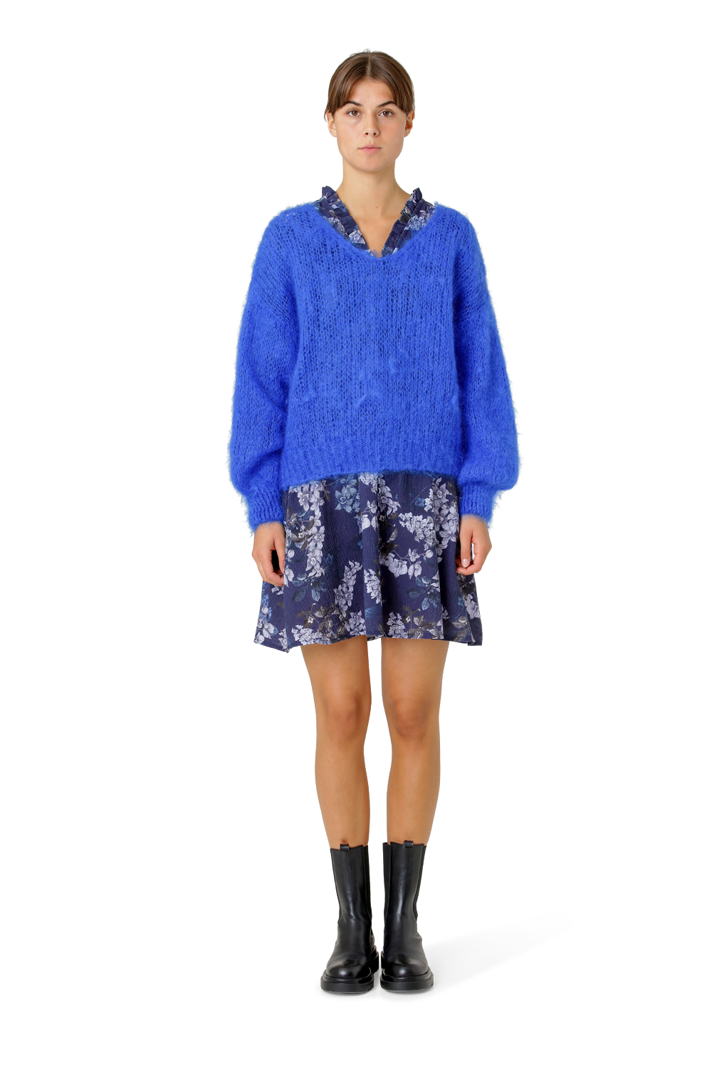 Milana LS Mohair Knit Electric Blue