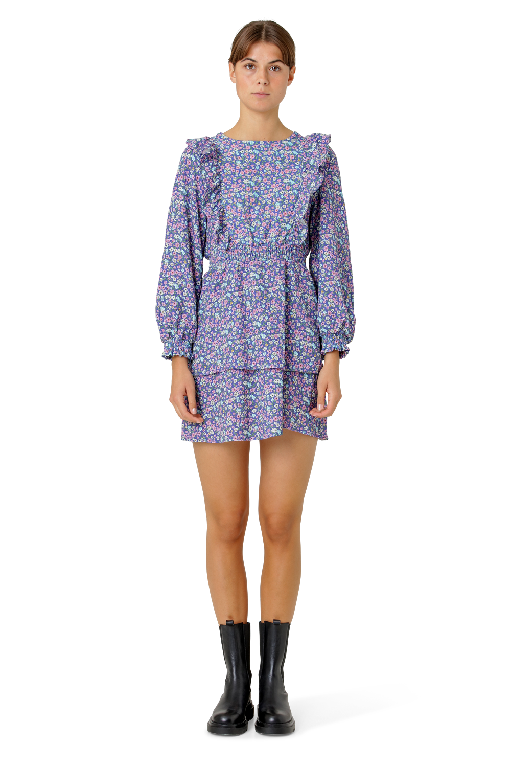 Patricia LS Cotton Dress Lilac Flower