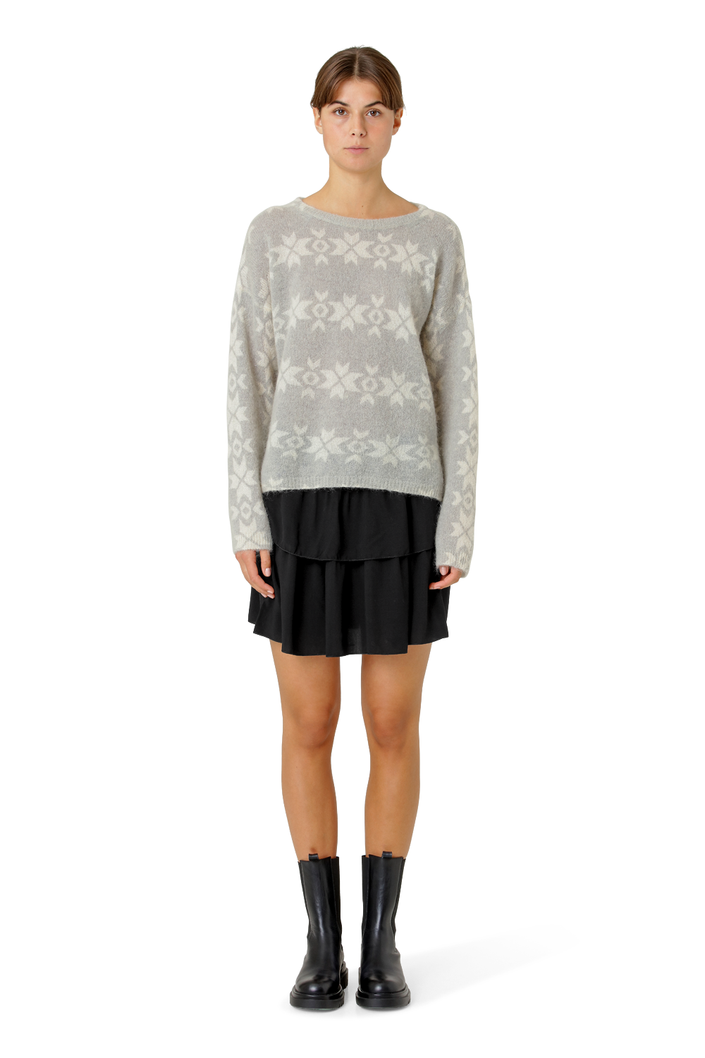 Sally Short Skirt Solid Black