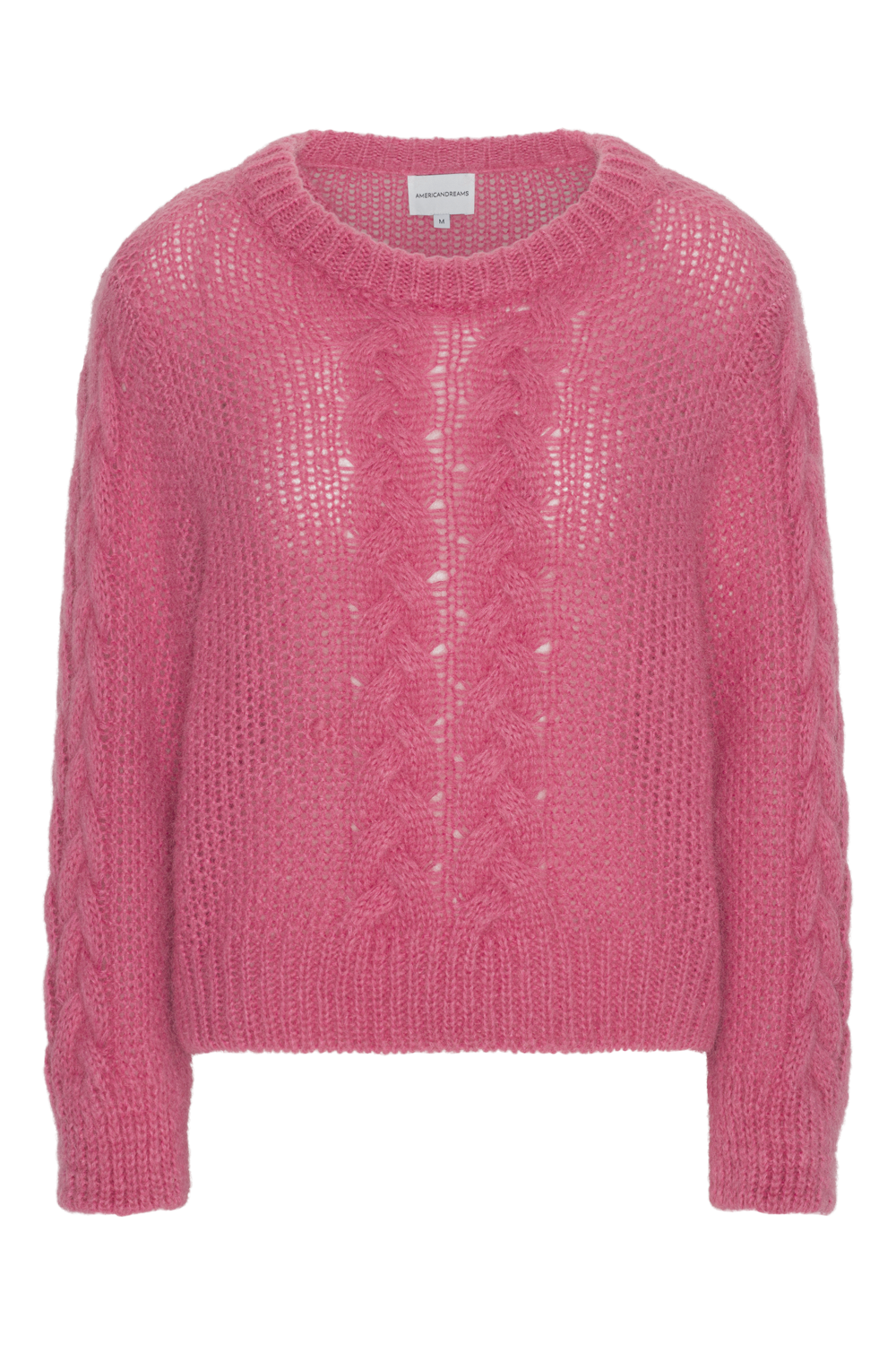 Louisa Cable Knit Pullover Pink
