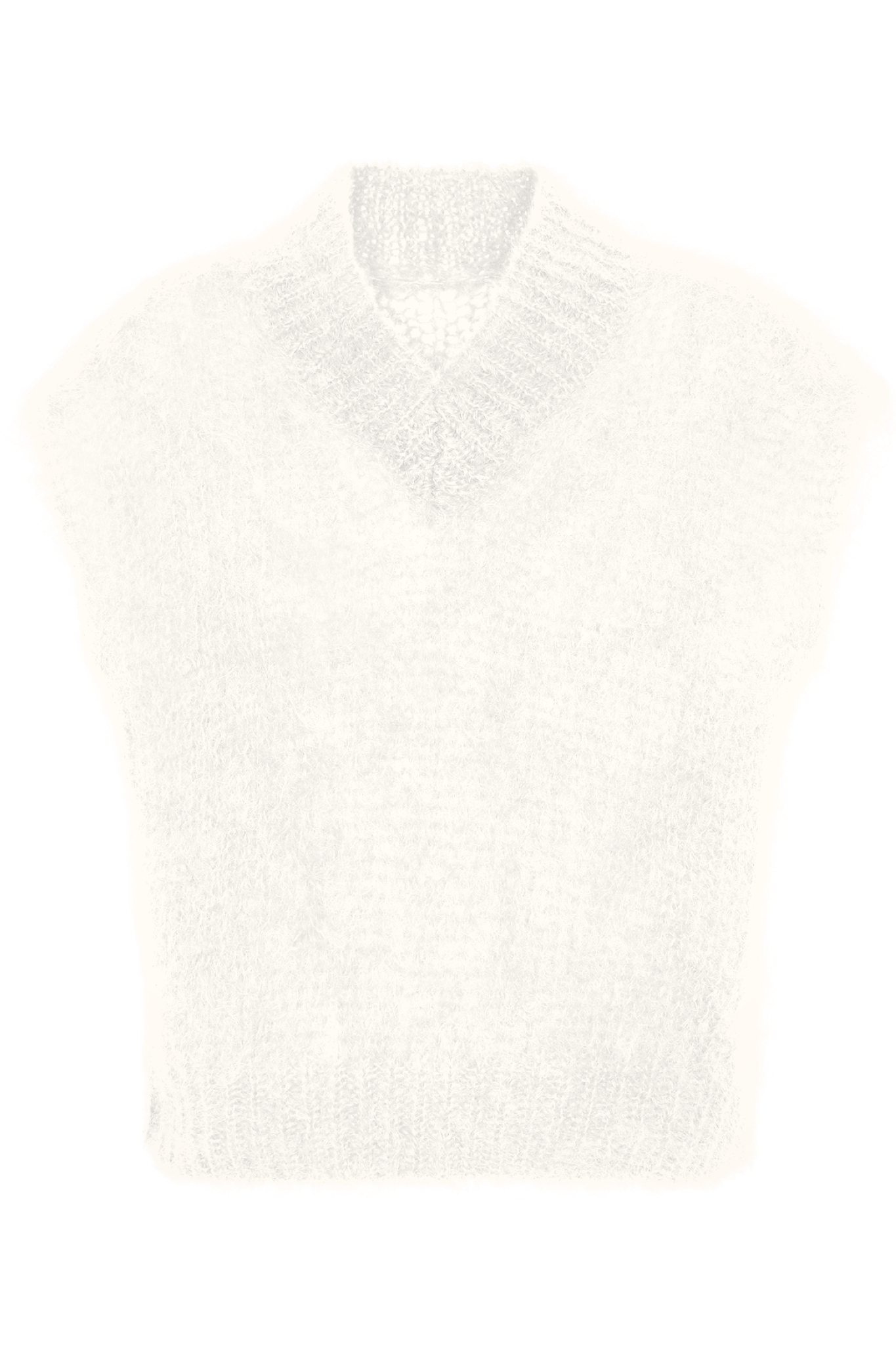 Elena V Neck Vest White - Sample