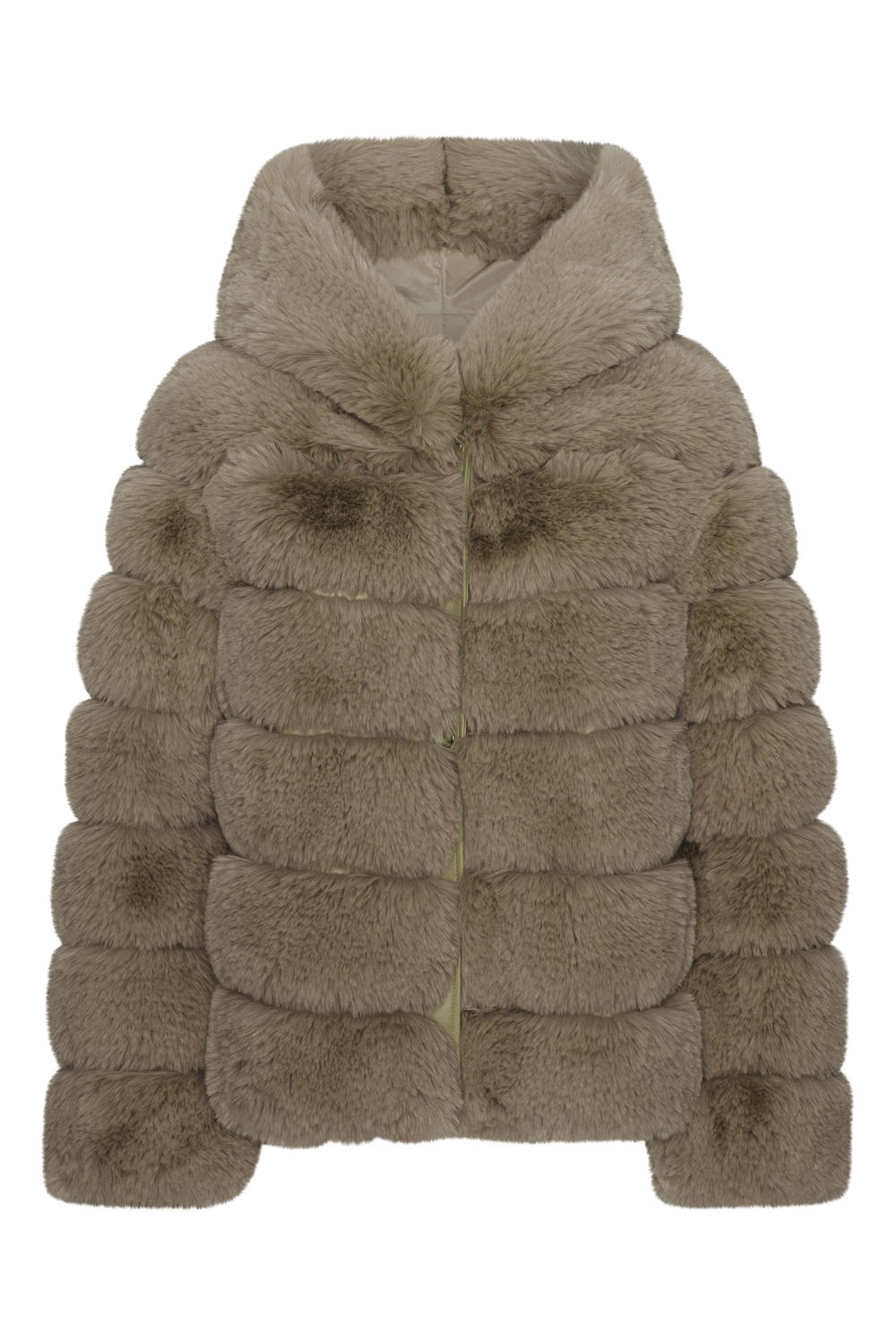Blake Short Faux Fur Jacket Medium Brown