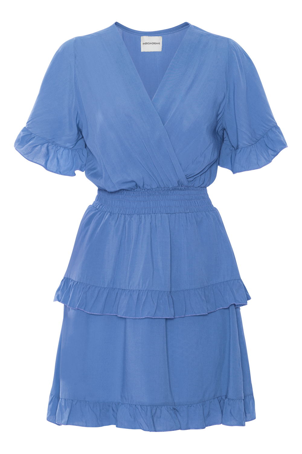 Ella Short Dress Solid Sky Blue