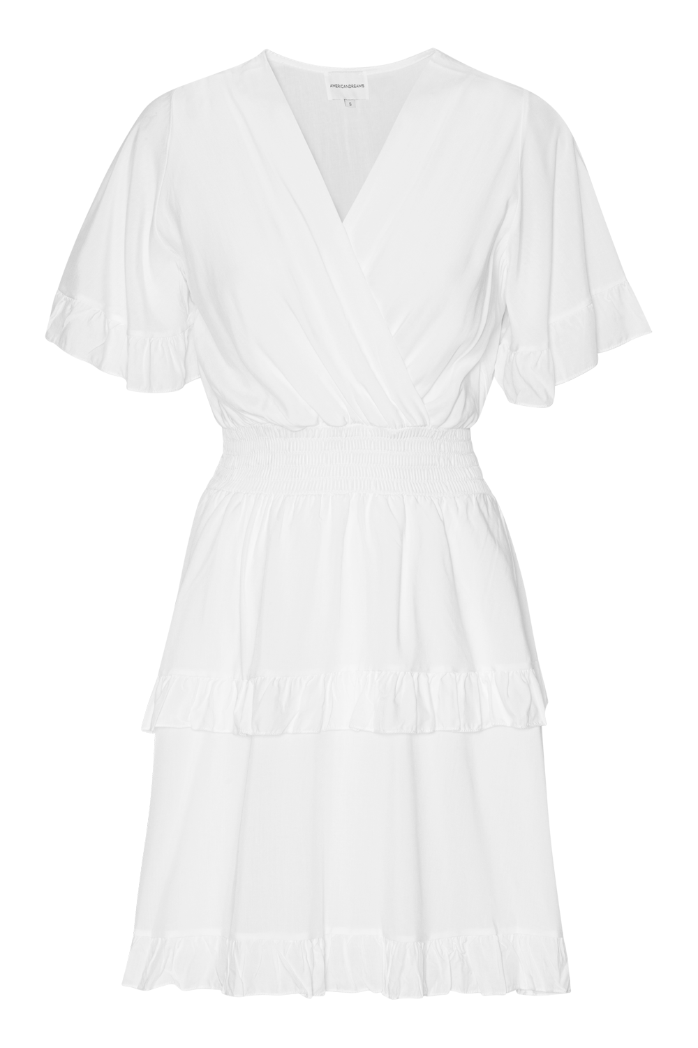 Ella Short Dress Solid White
