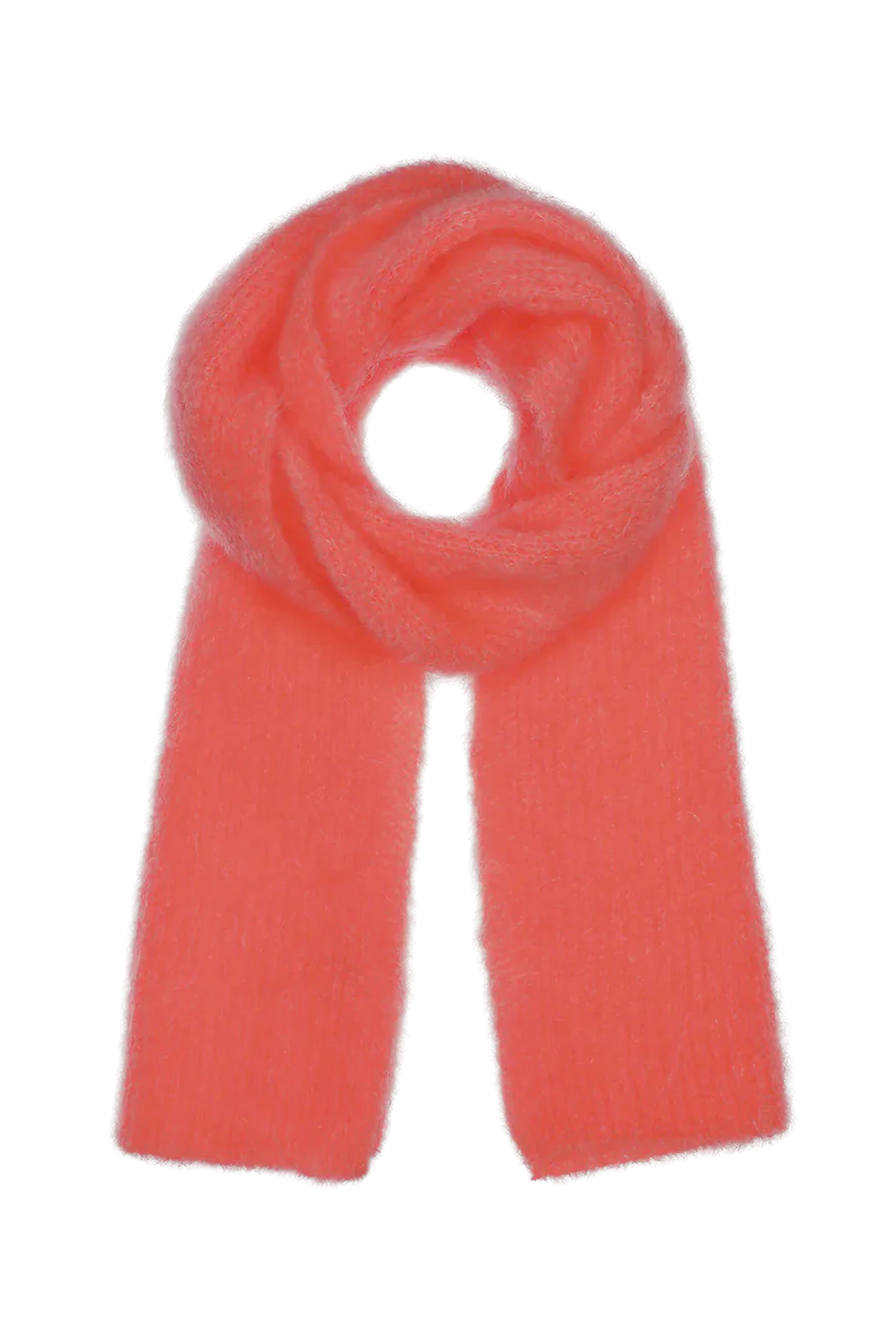 Lisa Mohair Scarf Coral Red
