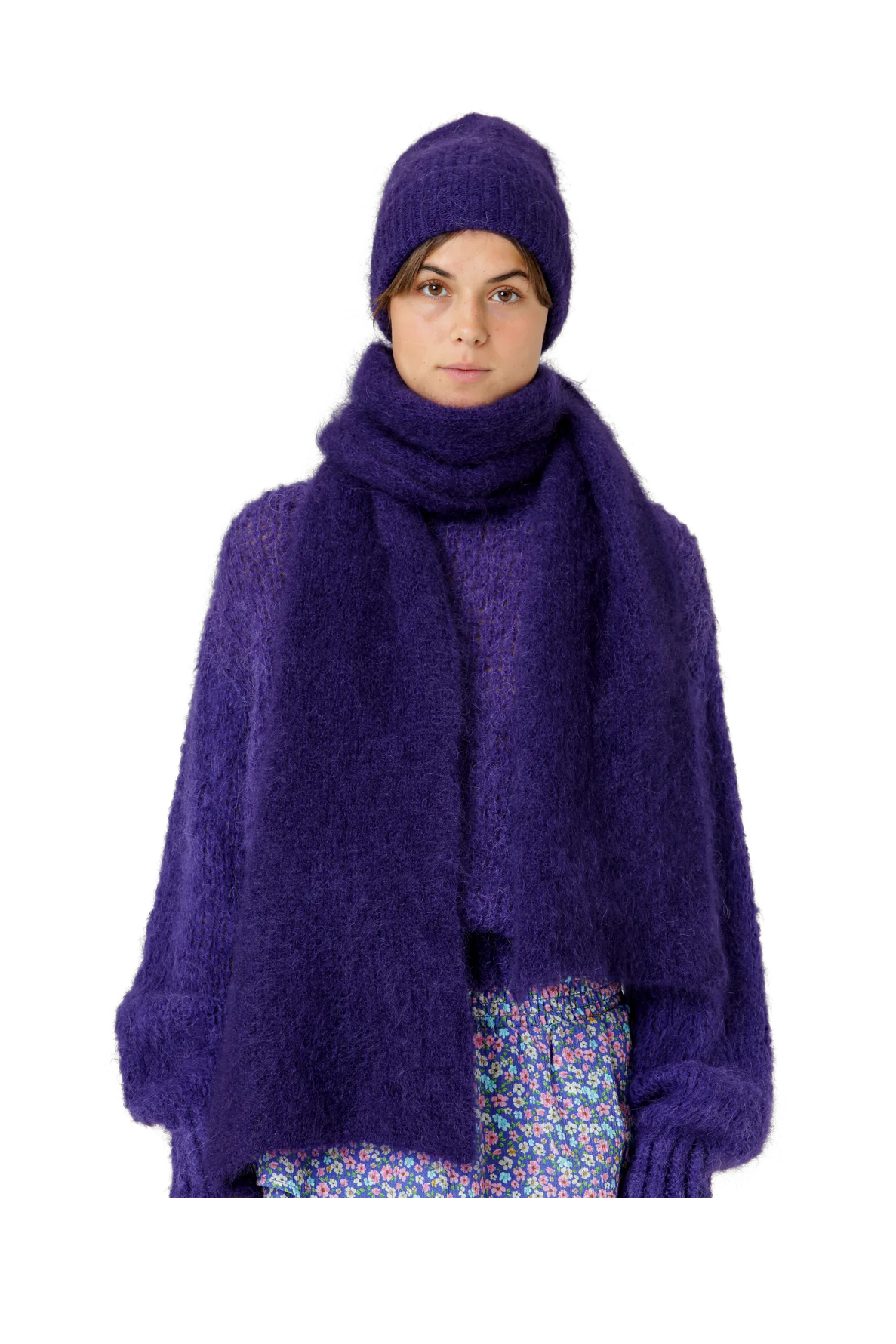 Lisa Mohair Scarf Violet - Sample