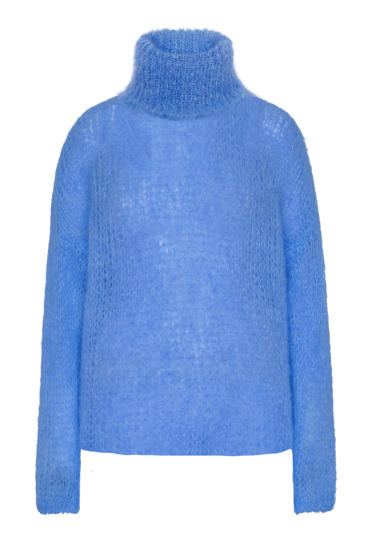 Livia LS Roll Neck Pullover Sky Blue