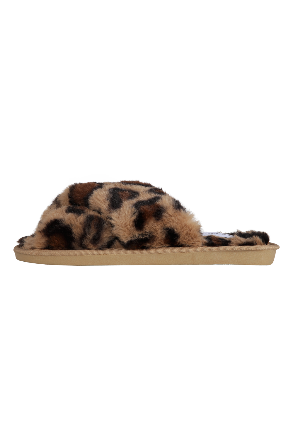 Lou Faux Fur Slippers Brown Leo