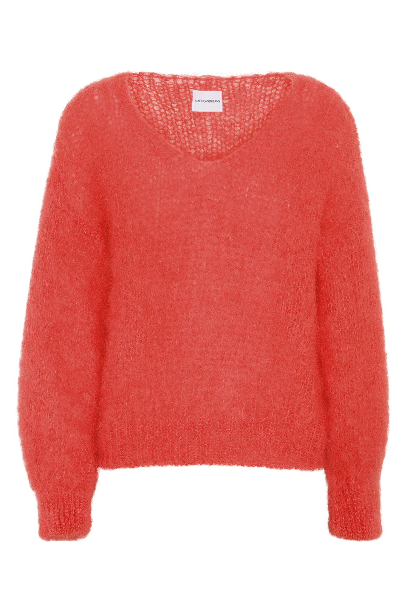 Milana LS Mohair Knit Coral Red