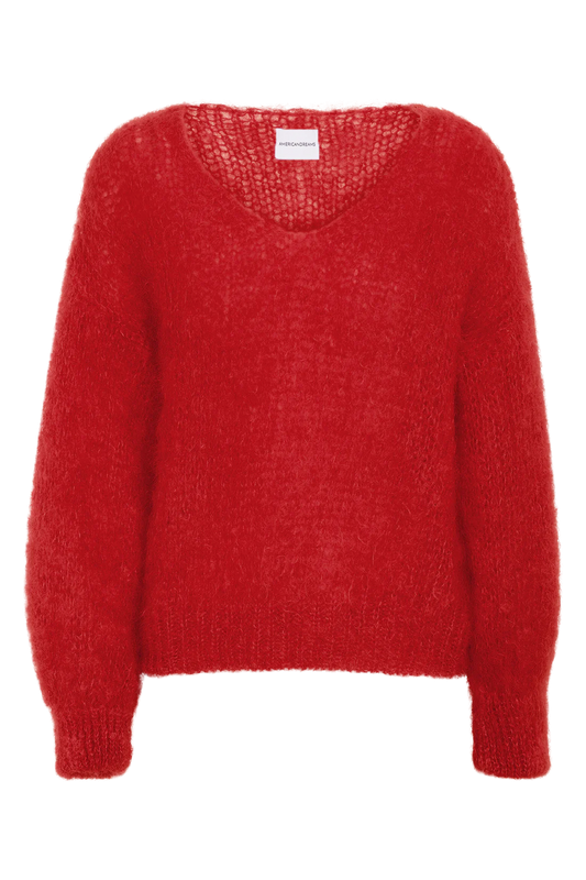 Milana LS Mohair Knit Lipstick Red