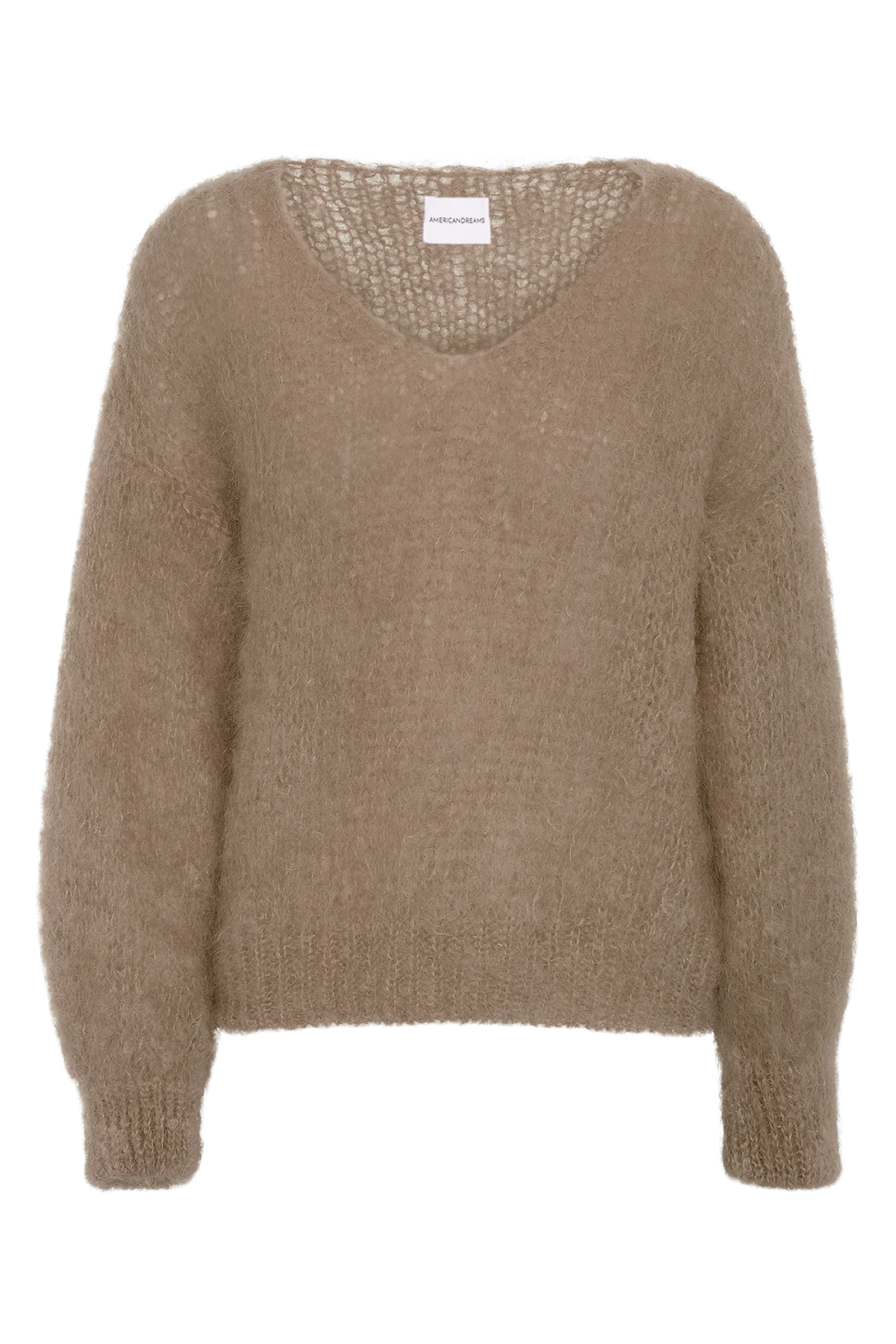 Milana LS Mohair Knit Medium Brown