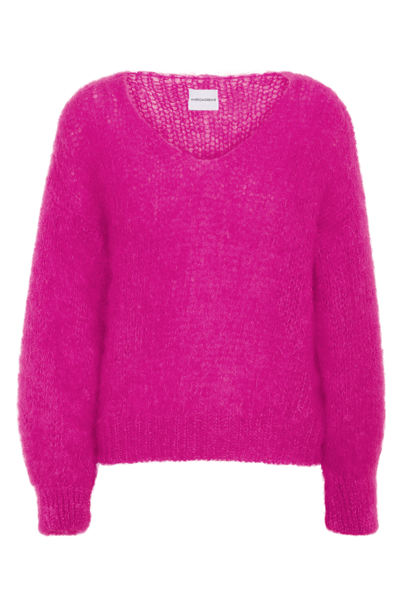 Milana LS Mohair Knit Neon Pink