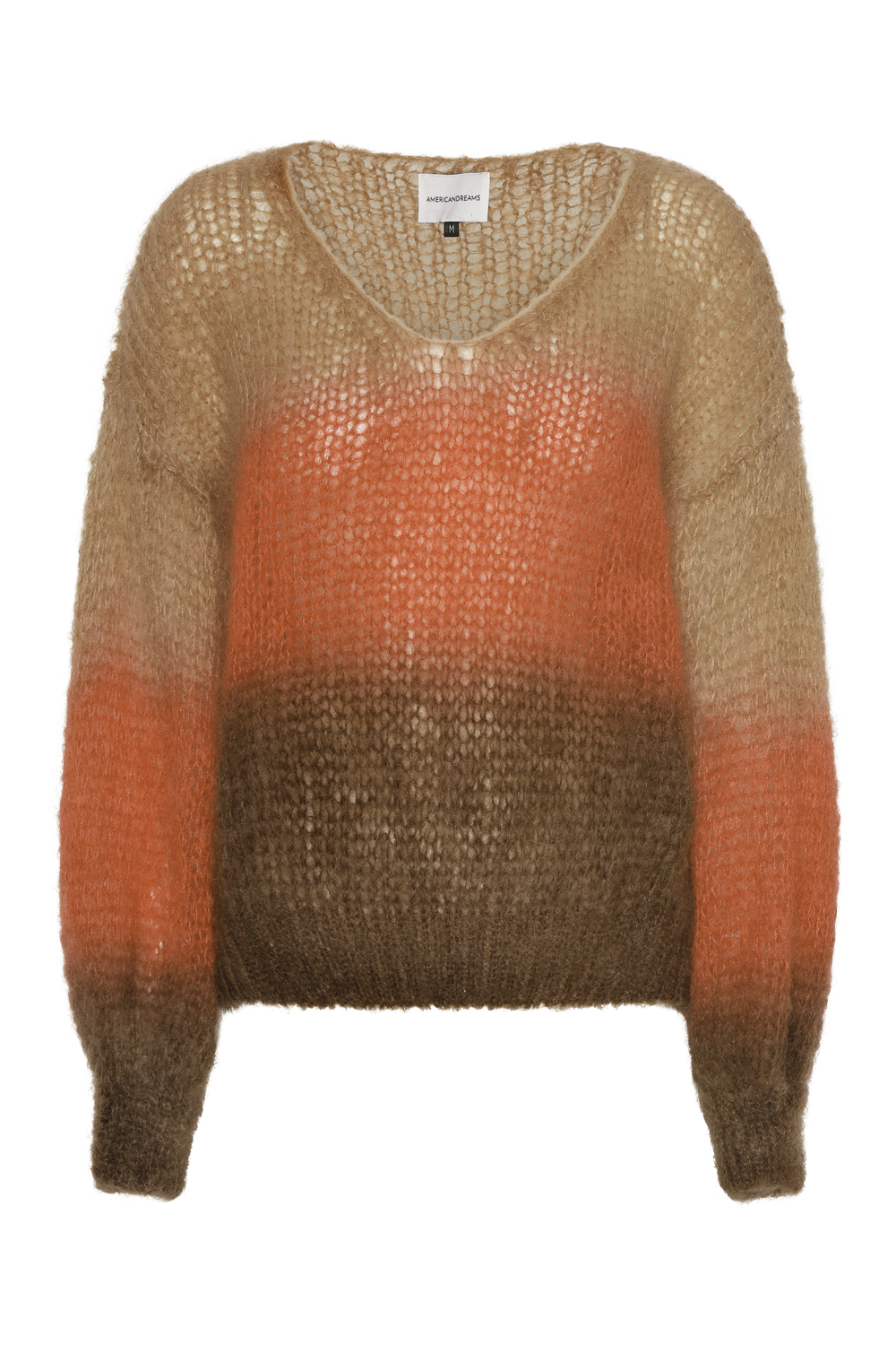Ombre Mohair Pulli Milana LS Mohair Knit Ombre Orange Americandreams