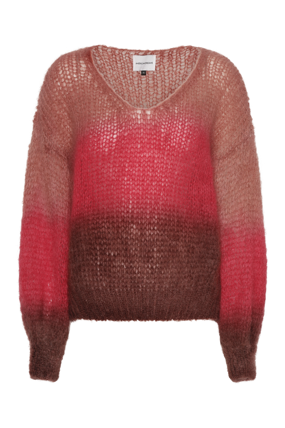 Milana LS Mohair Knit Ombre Red