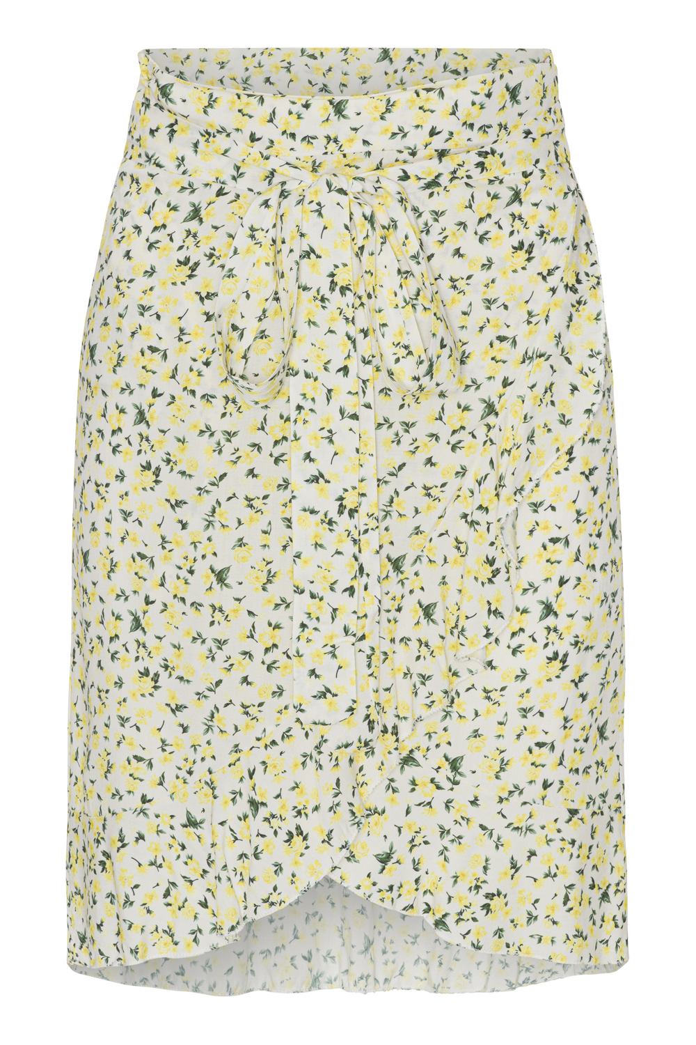 Milly Wrap Skirt Short White/Lime Flower