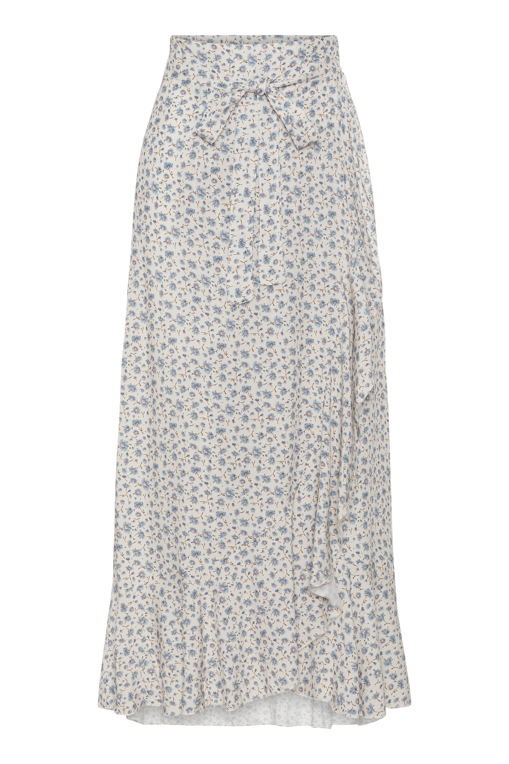 Milly Wrap Skirt Long Blue Flower