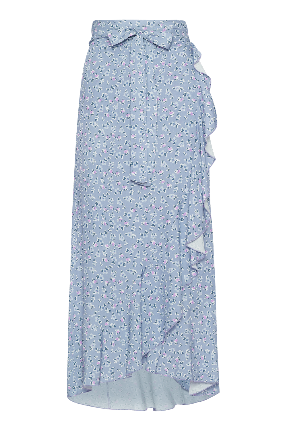 Milly Wrap Skirt Long Light Blue Flower