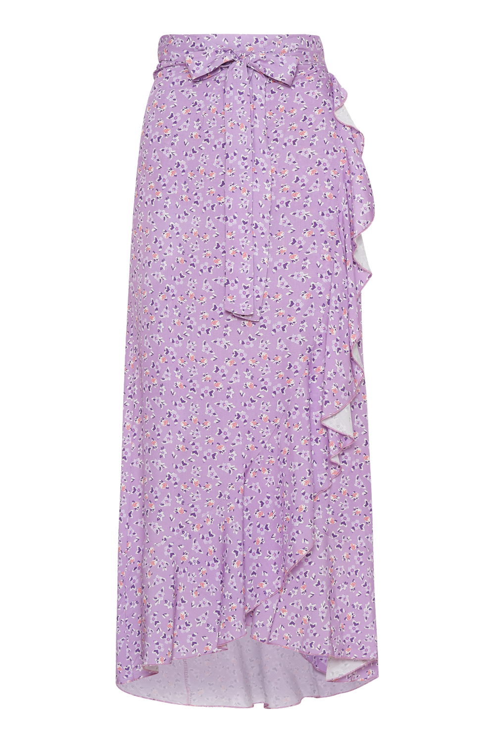 Milly Wrap Skirt Long Lilac Flower