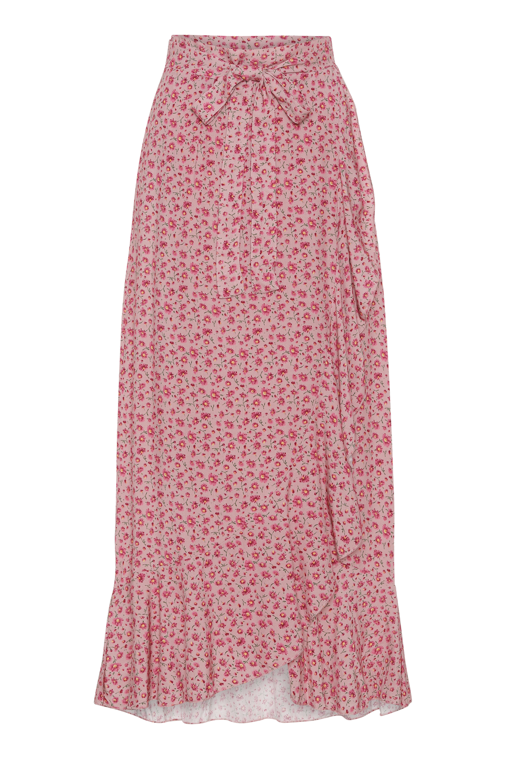 Milly Wrap Skirt Long Light Pink Flower