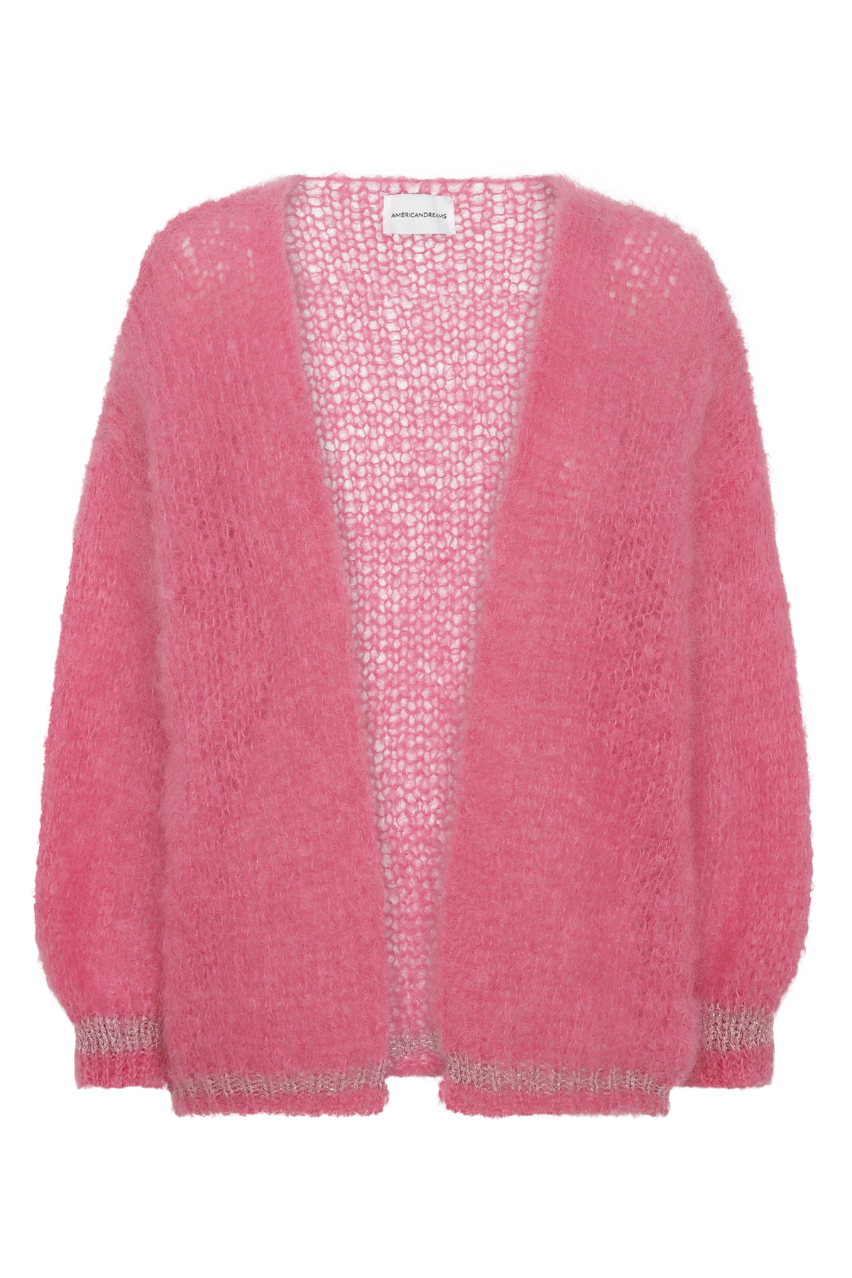 Olivia Mohair Cardigan Pink W/Light Pink Lurex