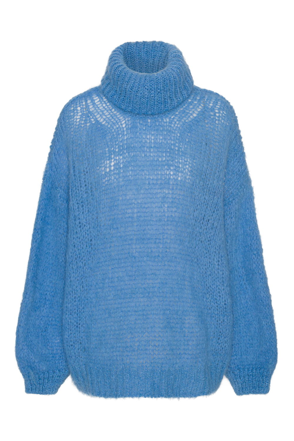 Pepper Roll Neck Alpaca Pullover Sky Blue
