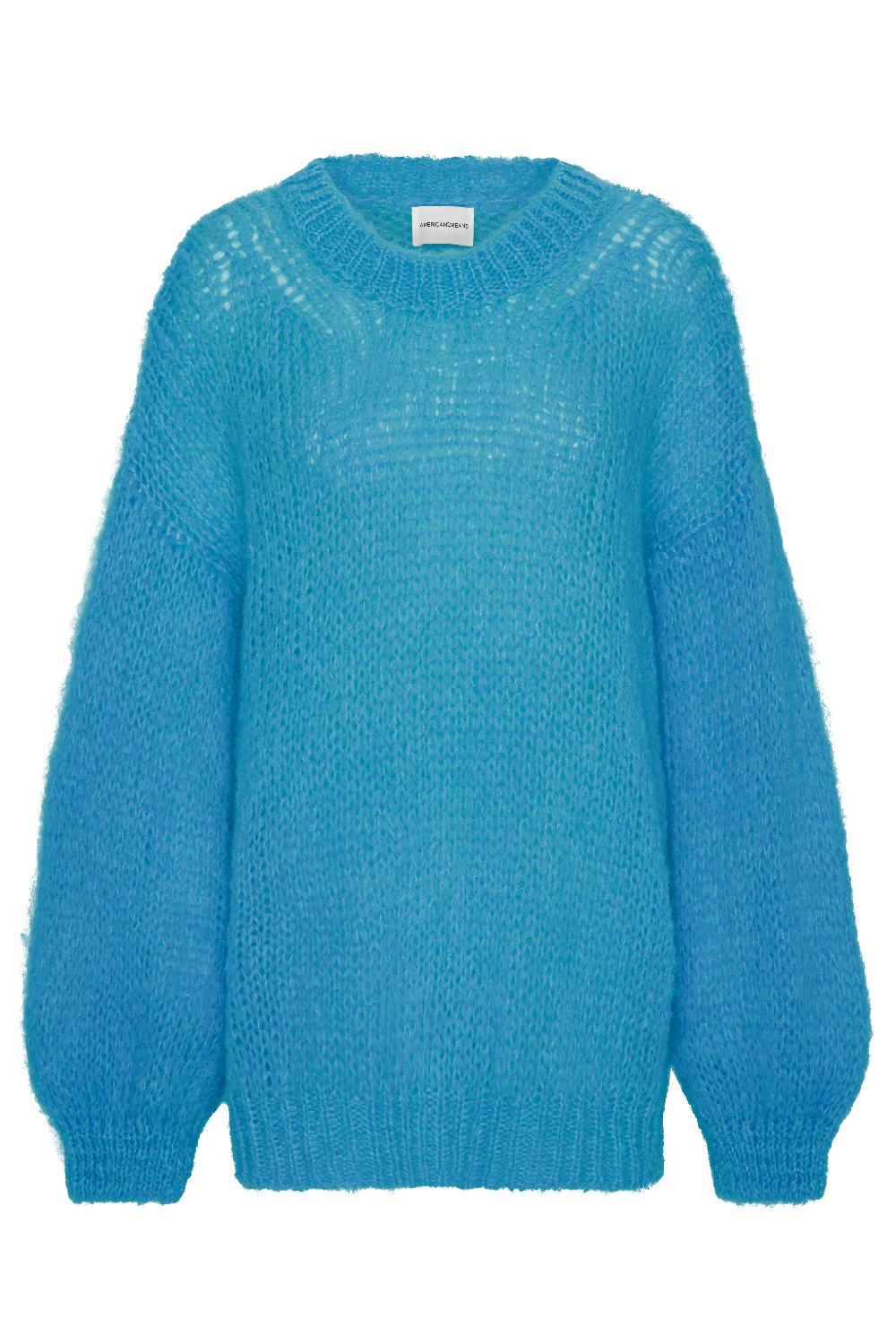 Pepper Round Neck Pullover Aqua Blue