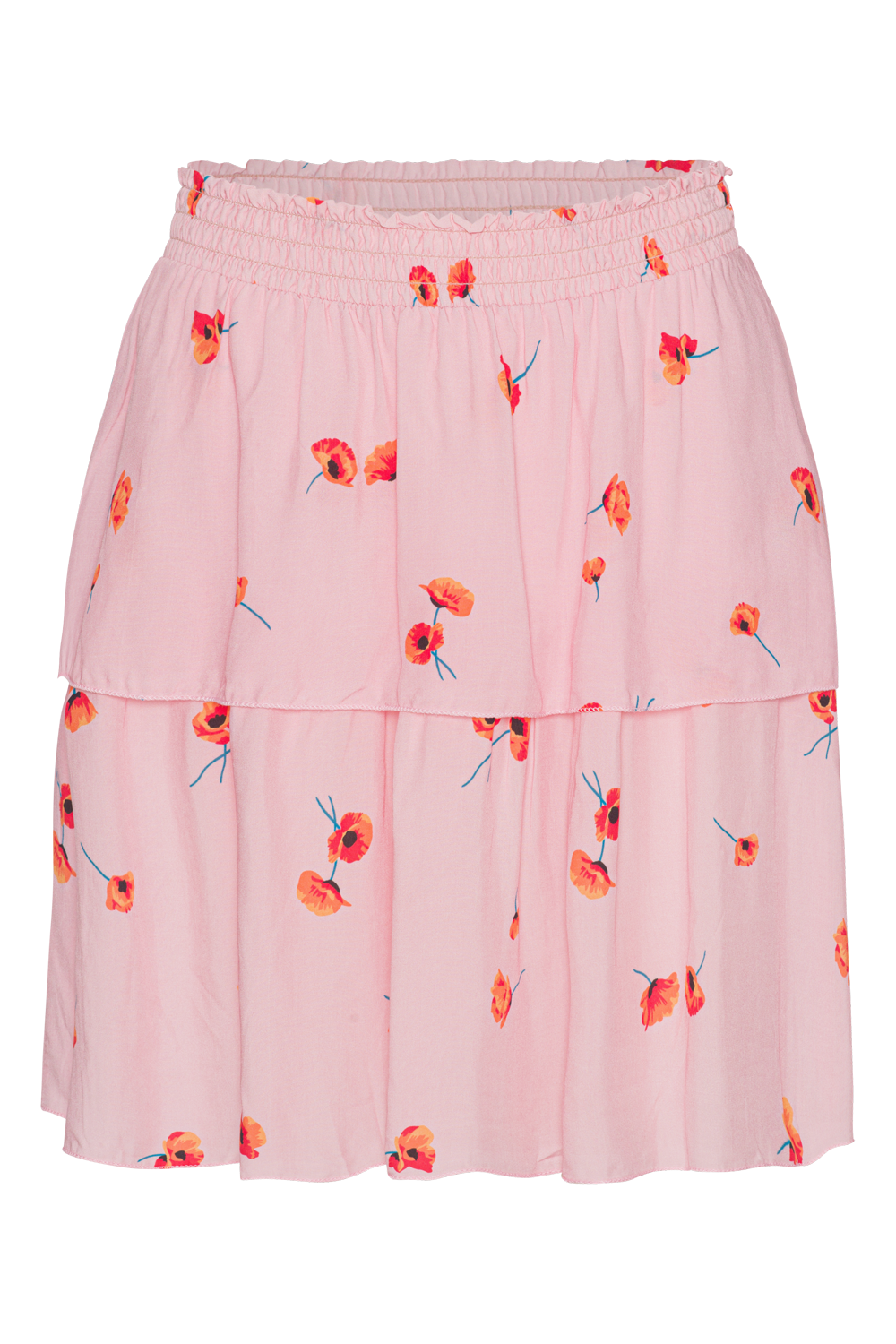 Sally Short Skirt Light Pink / Red Flower