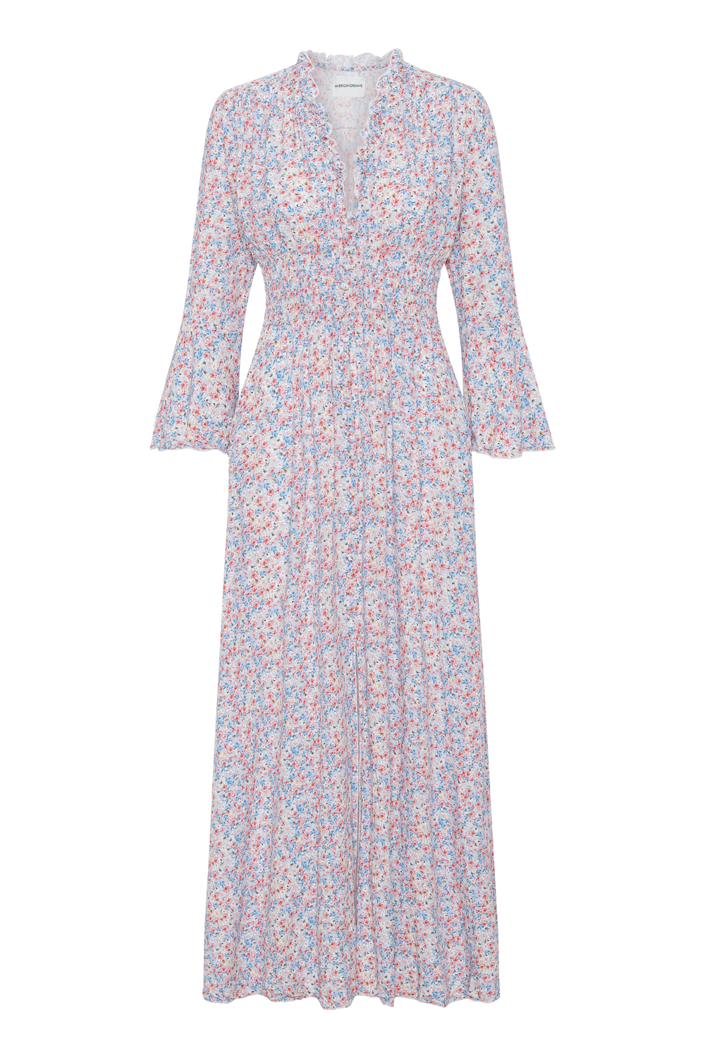 Sally Long Dress Blue Multiflower