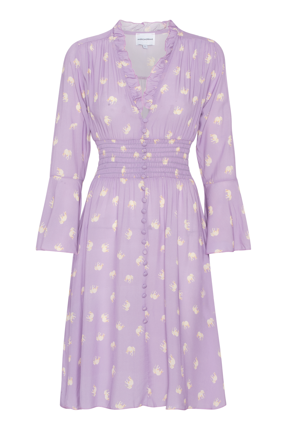 Sally Short Dress Lilac Elephant