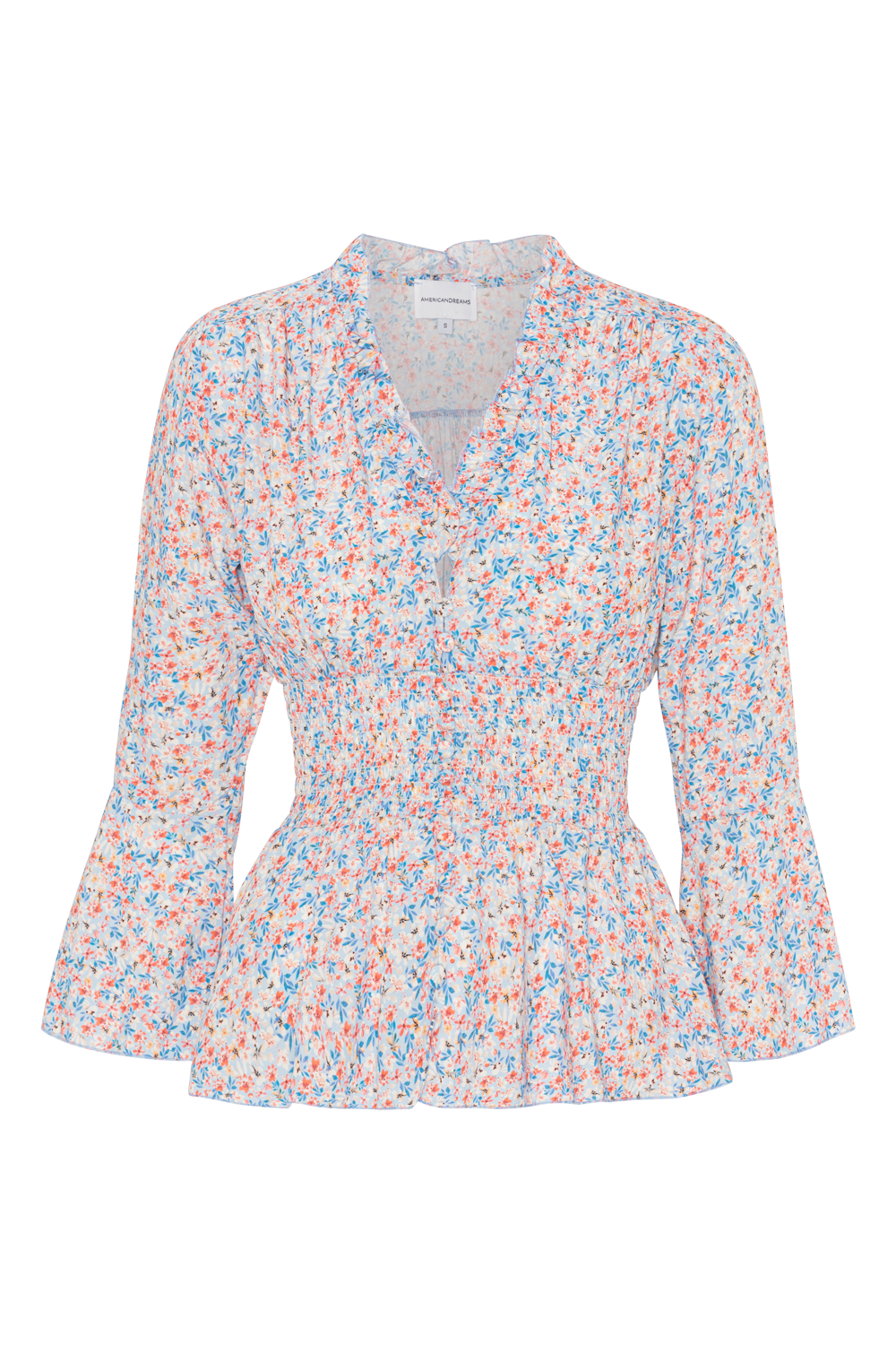 Sally Top Blue Flower