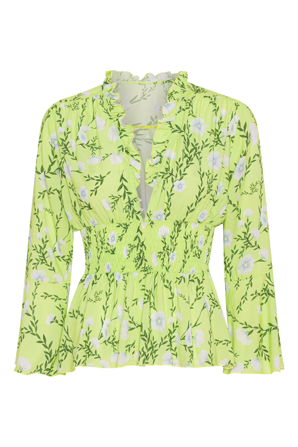 Sally Top Light Green Flower