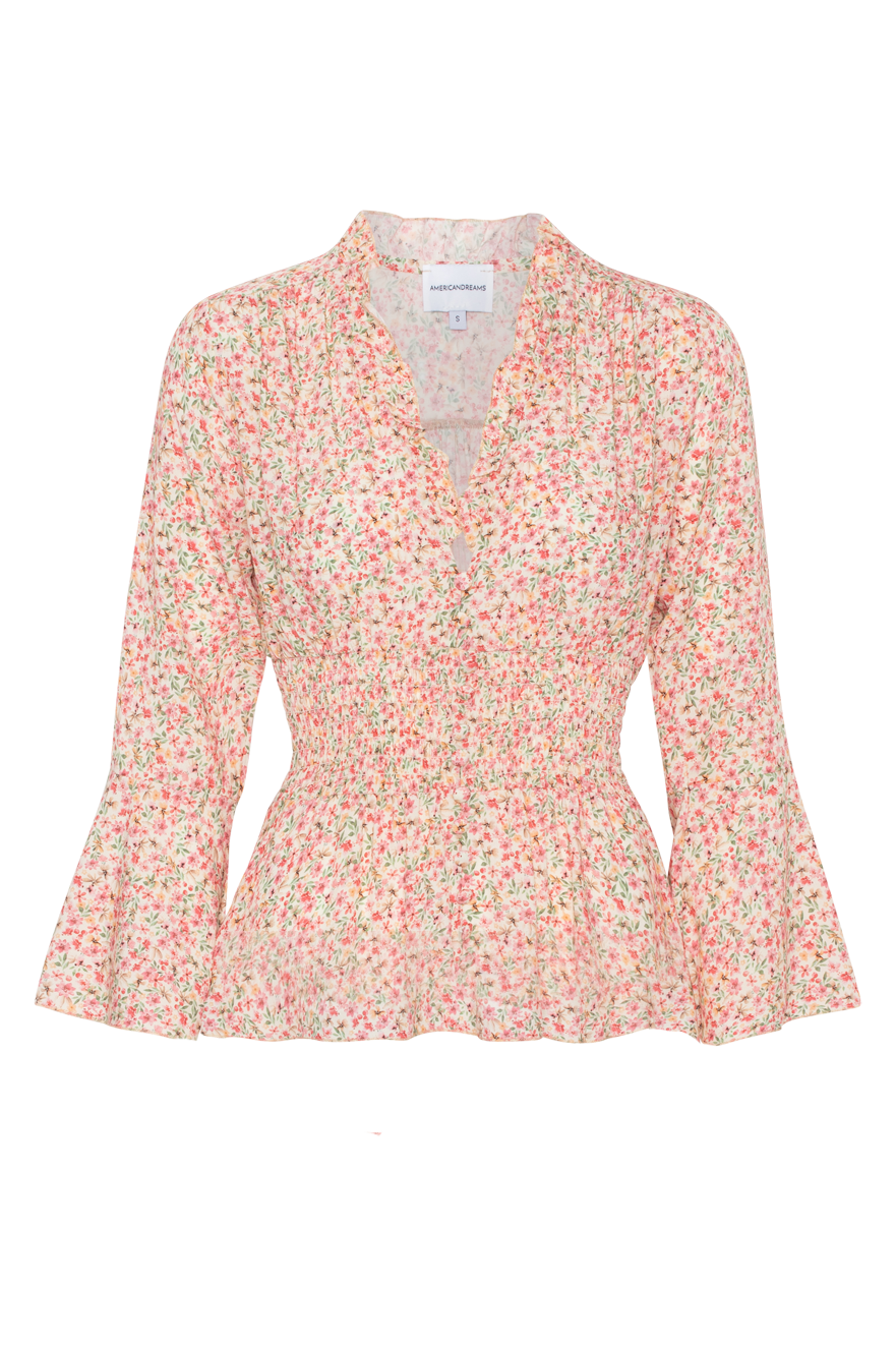 Sally Top Light Pink Flower