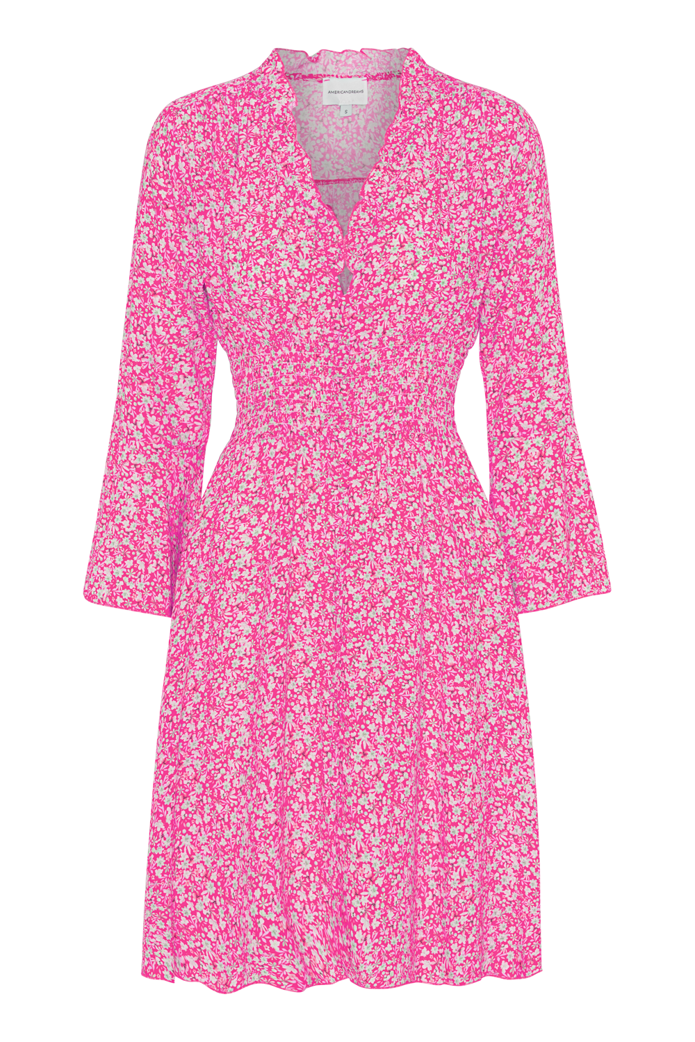 Sally Short Dress Pink Flower