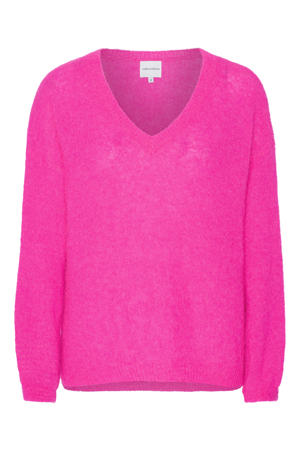 Silja V Neck Knit Neon Pink
