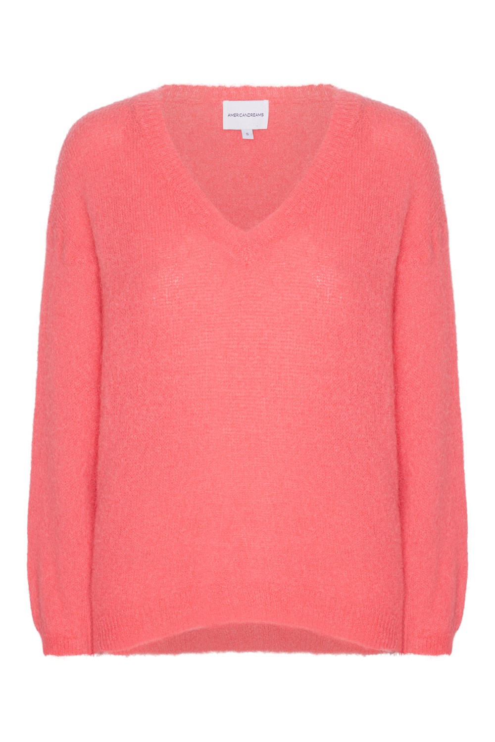 Silja V Neck Knit Coral Red