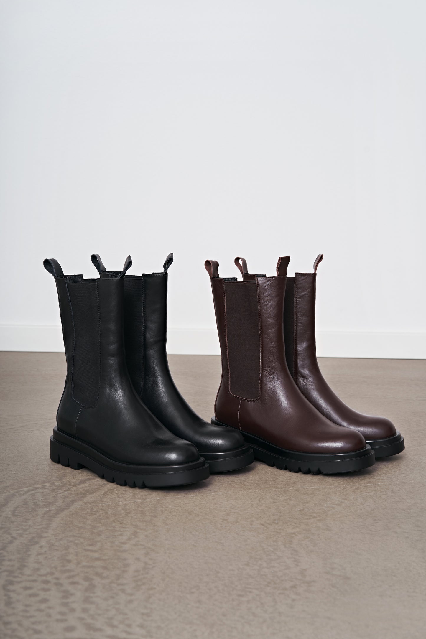 Kimora Leather Boots Black