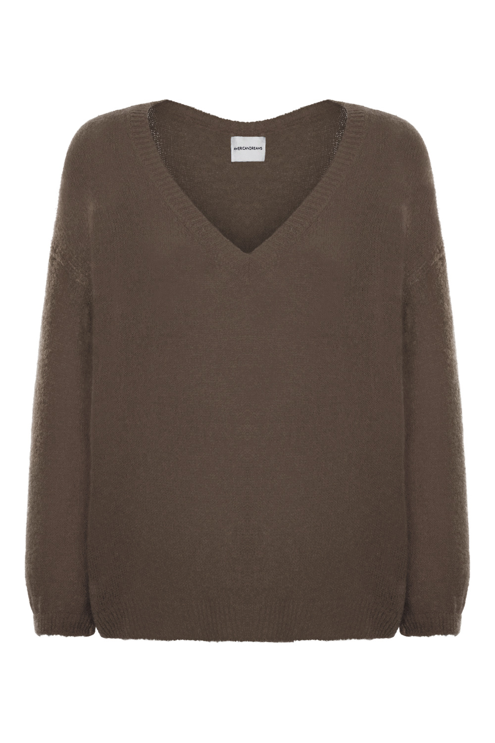 Silja V Neck Knit Dark Brown