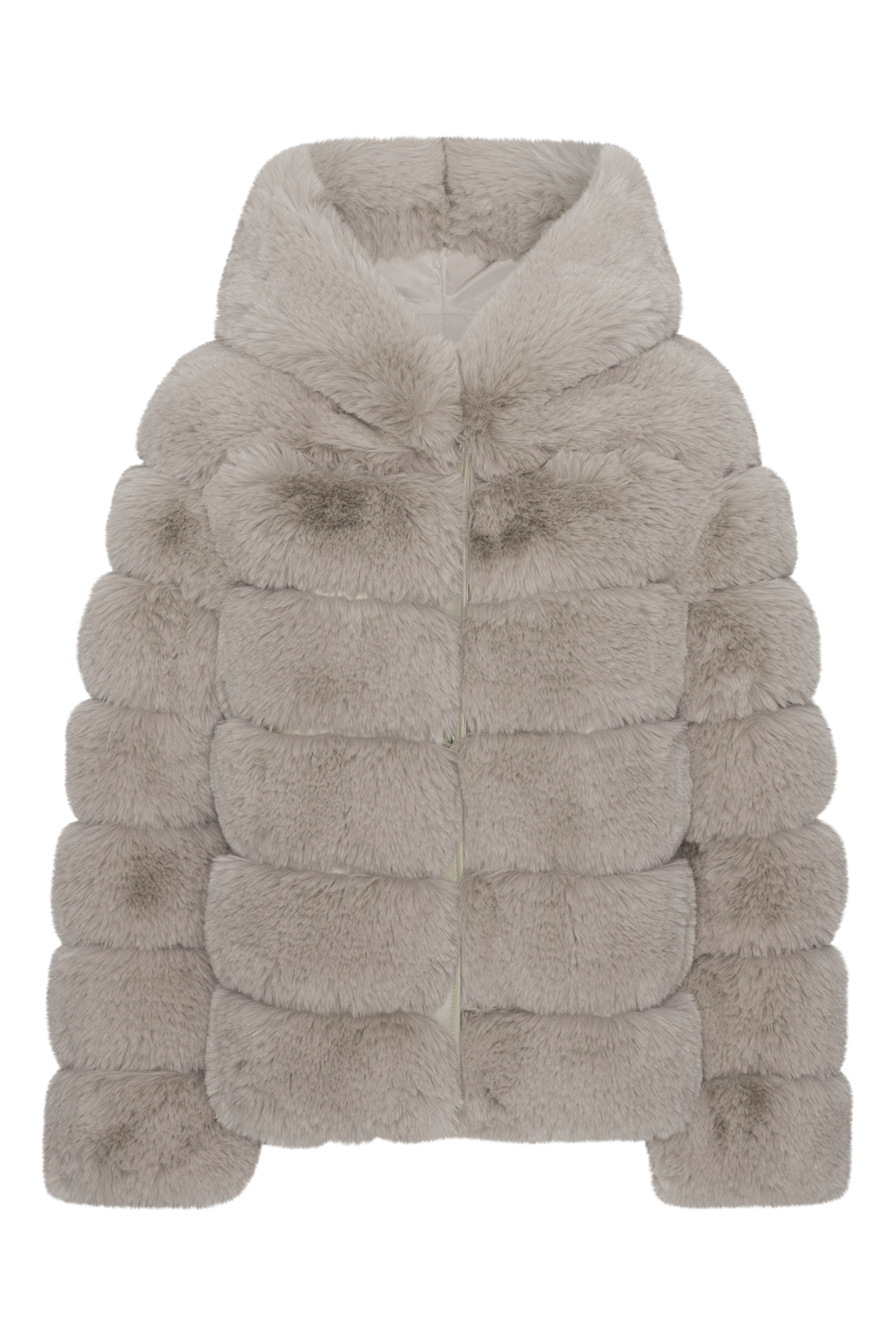 Blake Short Faux Fur Jacket Beige