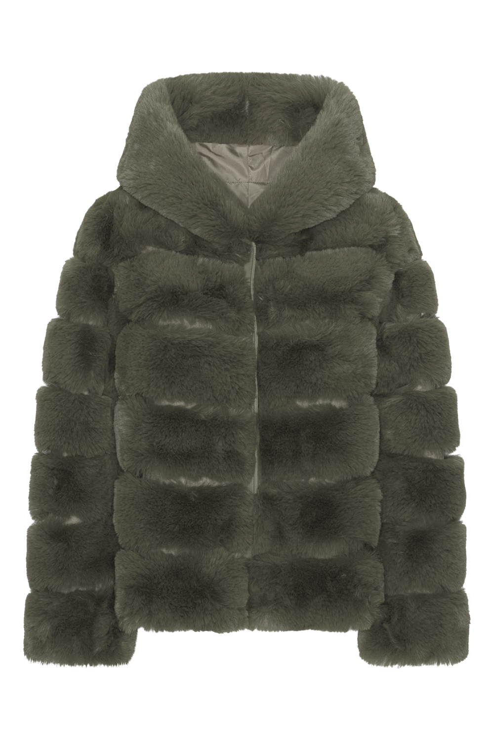 Blake Short Faux Fur Jacket Dusty Green
