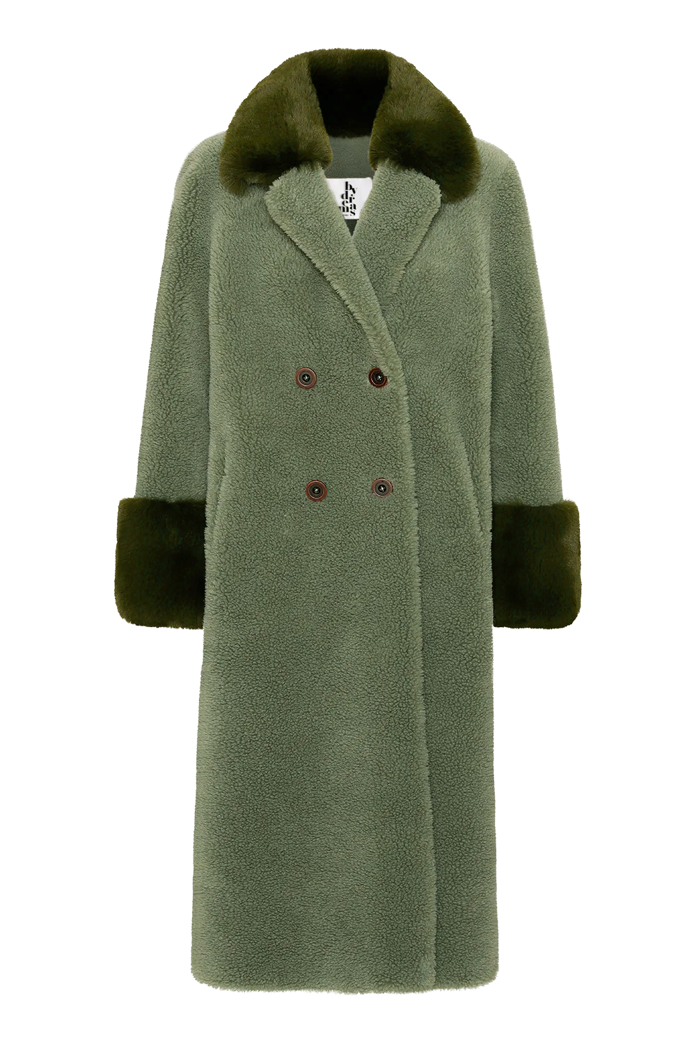 Fiona Long Wool Coat Green