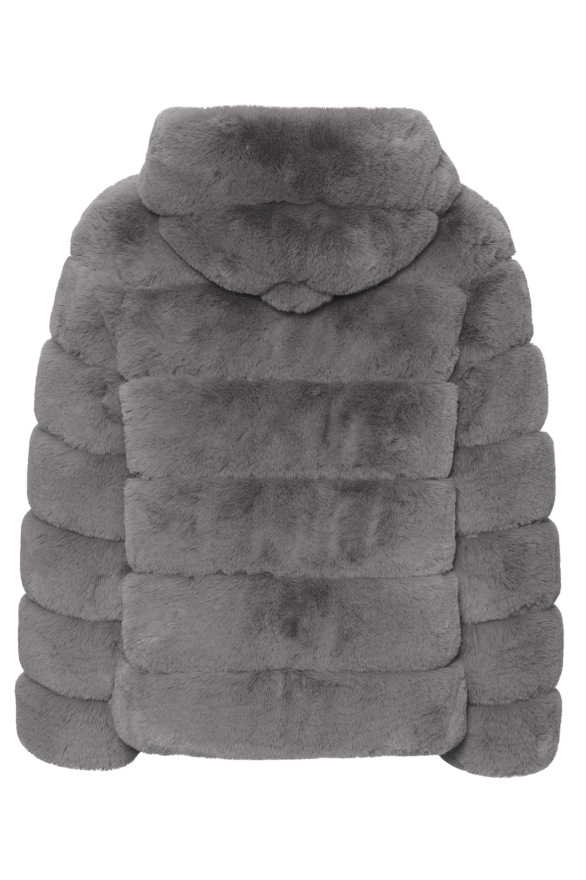 Blake Short Faux Fur Jacket Dark Grey