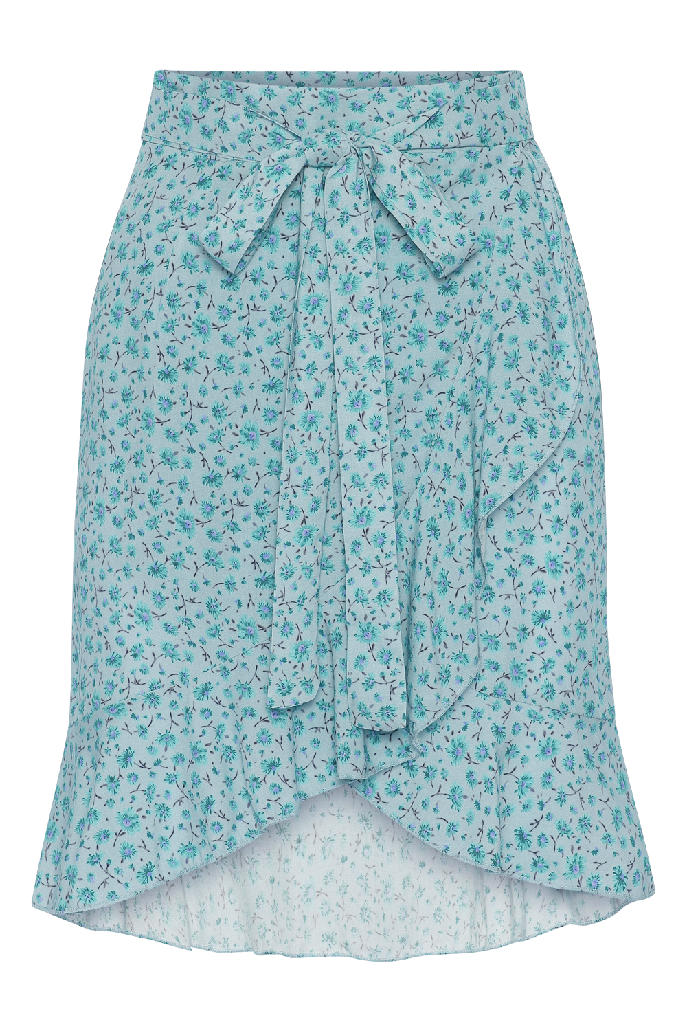 Milly Wrap Skirt Short Turquoise Flower