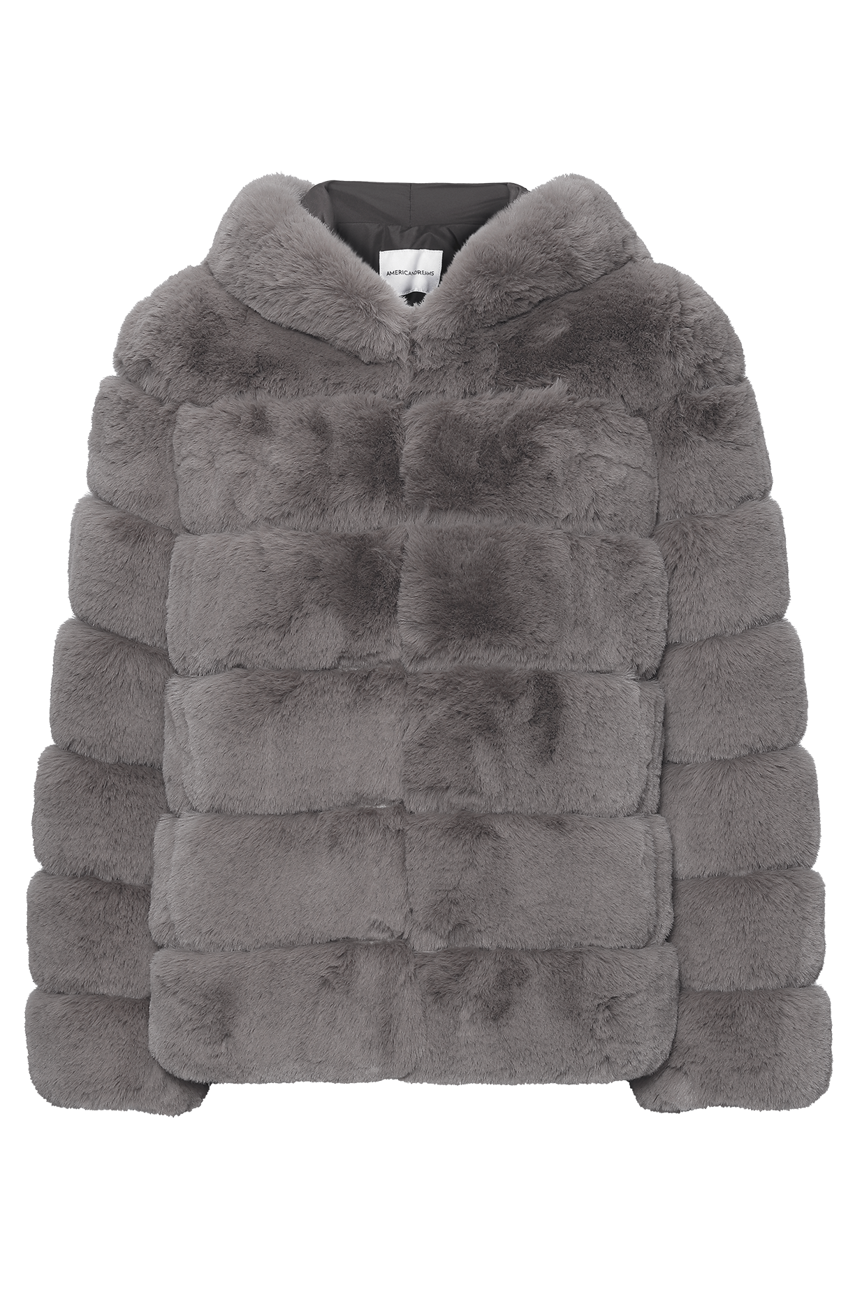 Blake Short Faux Fur Jacket Dark Grey